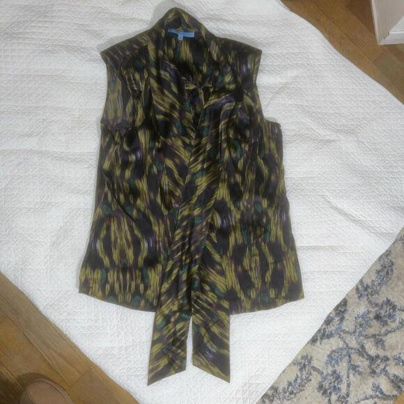 ANTONIO MELANI Women’s Multicolor Silk Blend Sleeveless Blouse Sz Large(A67) - Picture 1 of 2